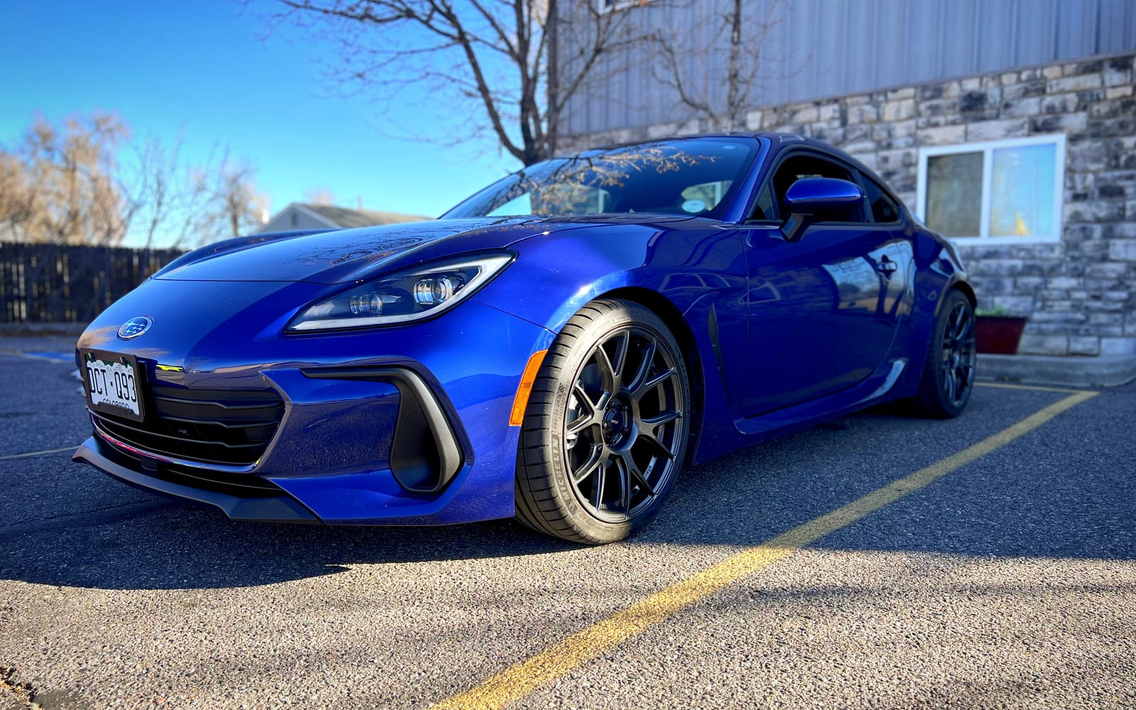Subaru BRZ outside the shop